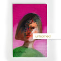 Faceless portrait. Abstract art original in frame 4x6