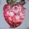 Large peony painting on canvas
