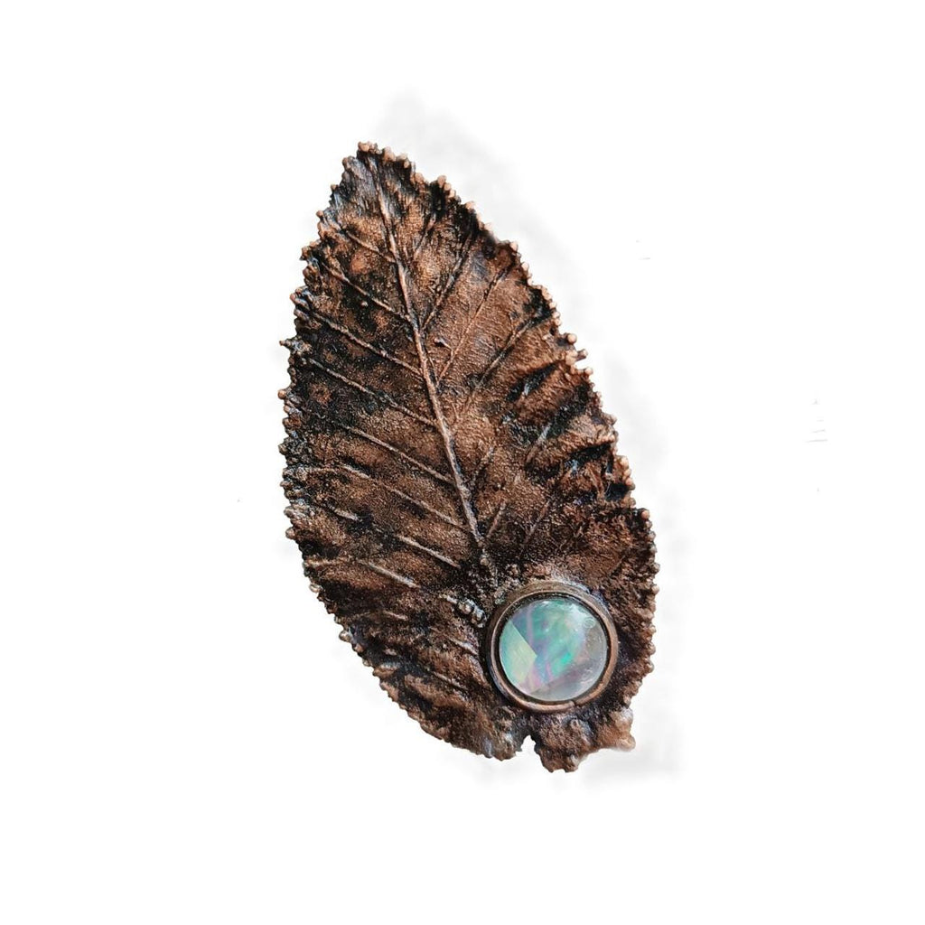 Brooch Leaf Copper