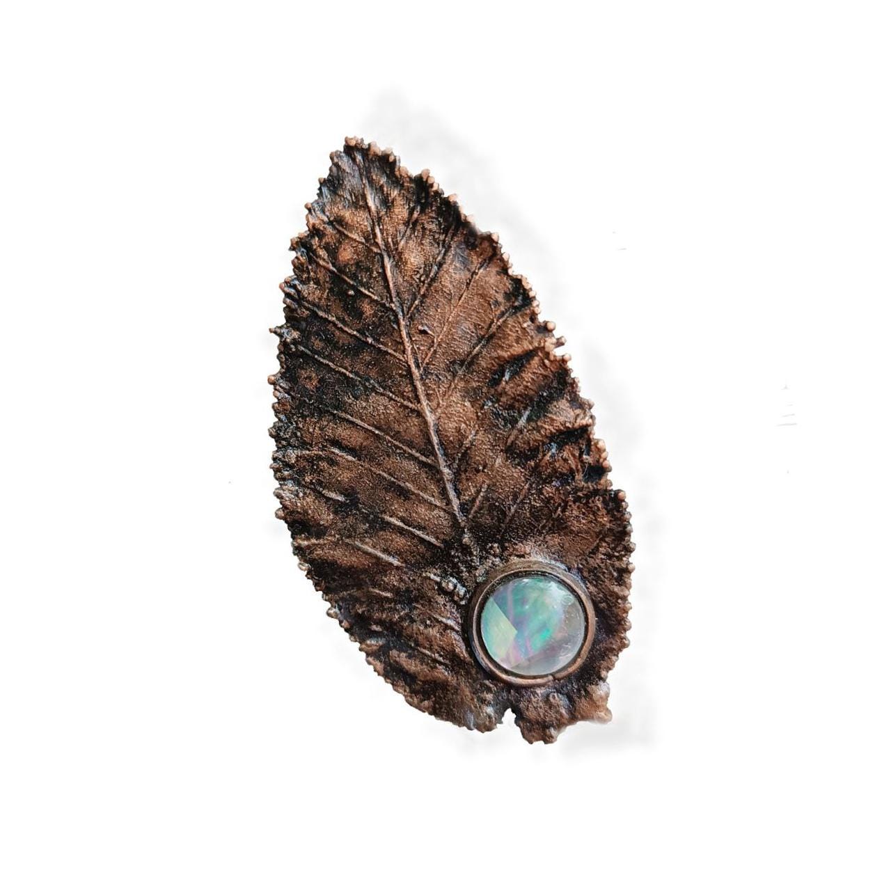 Brooch Leaf Copper