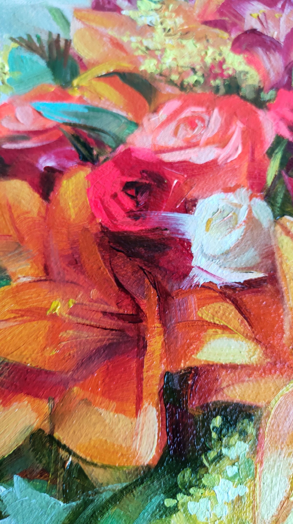 Custom Wedding bouquet painting canvas