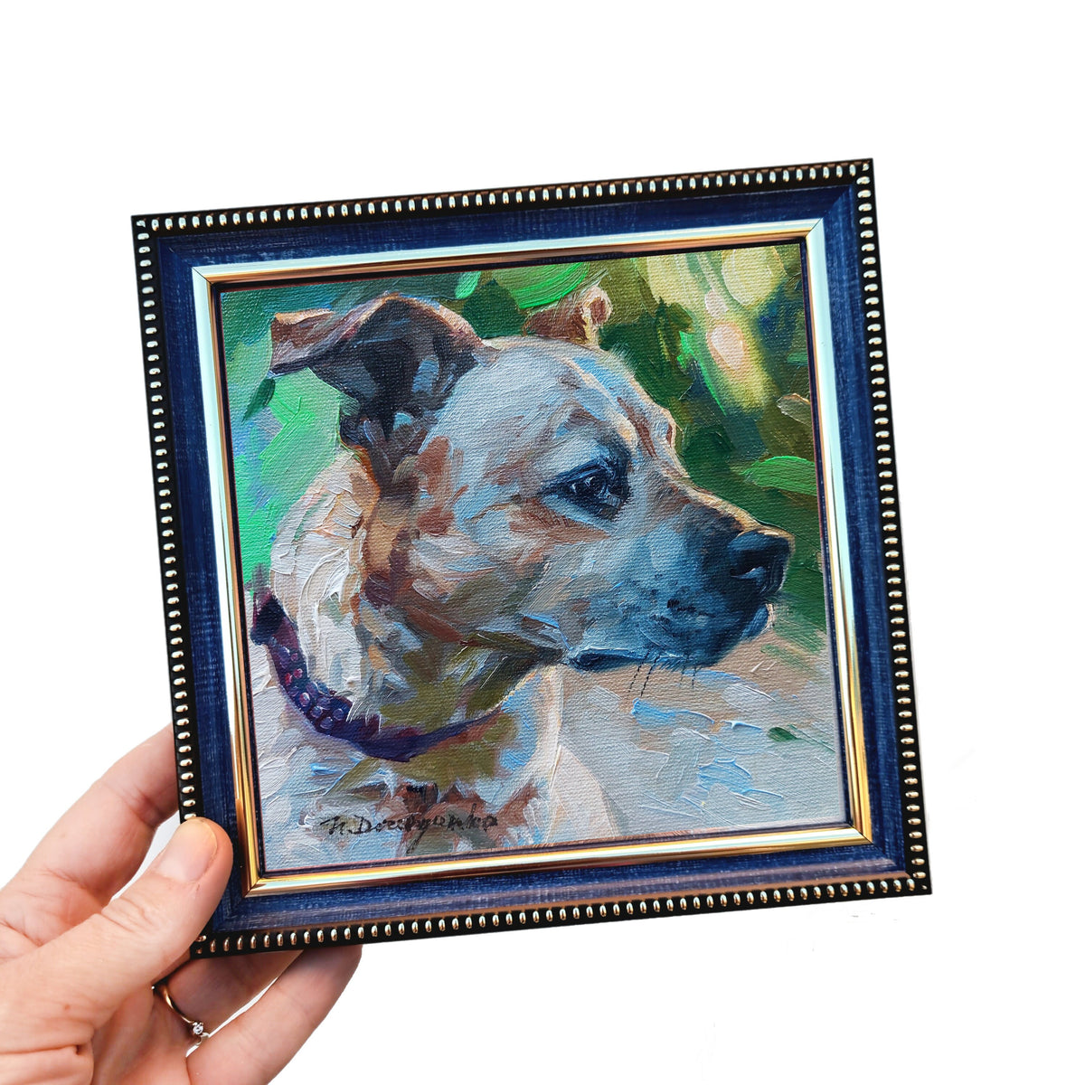 Dog portrait painting original