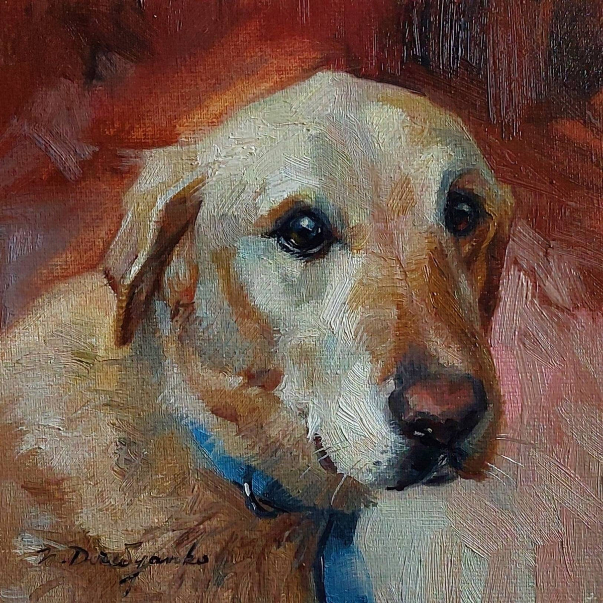 Custom pet portrait dog painting original gift for owners
