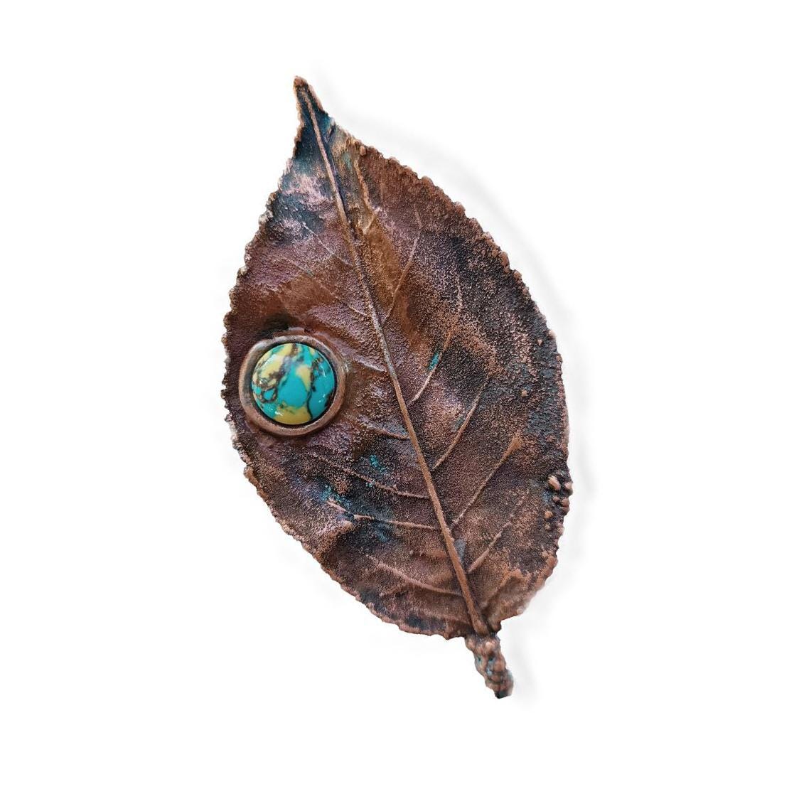 Brooch Poplar Leaf Copper