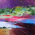 Landscape Abstract Oil Painting 4x4 in - Let new adventures begin