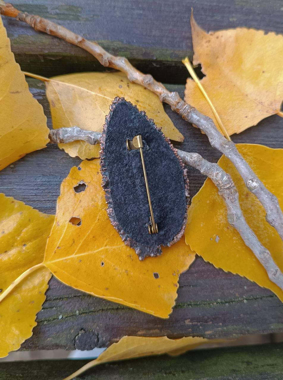 Brooch Leaf Copper