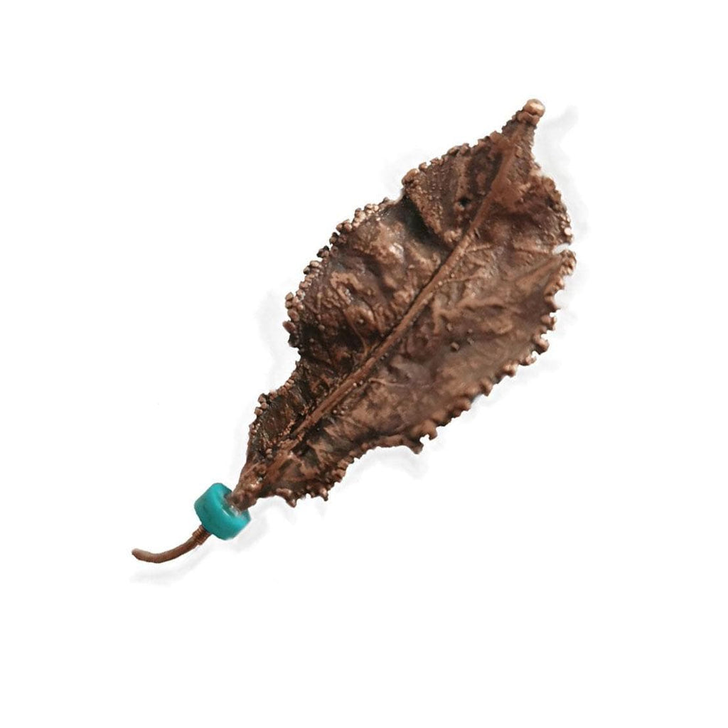 Brooch Copper Natural Ginkgo Leaf  — Unique Boho-Style Handmade Jewelry gift for best friend