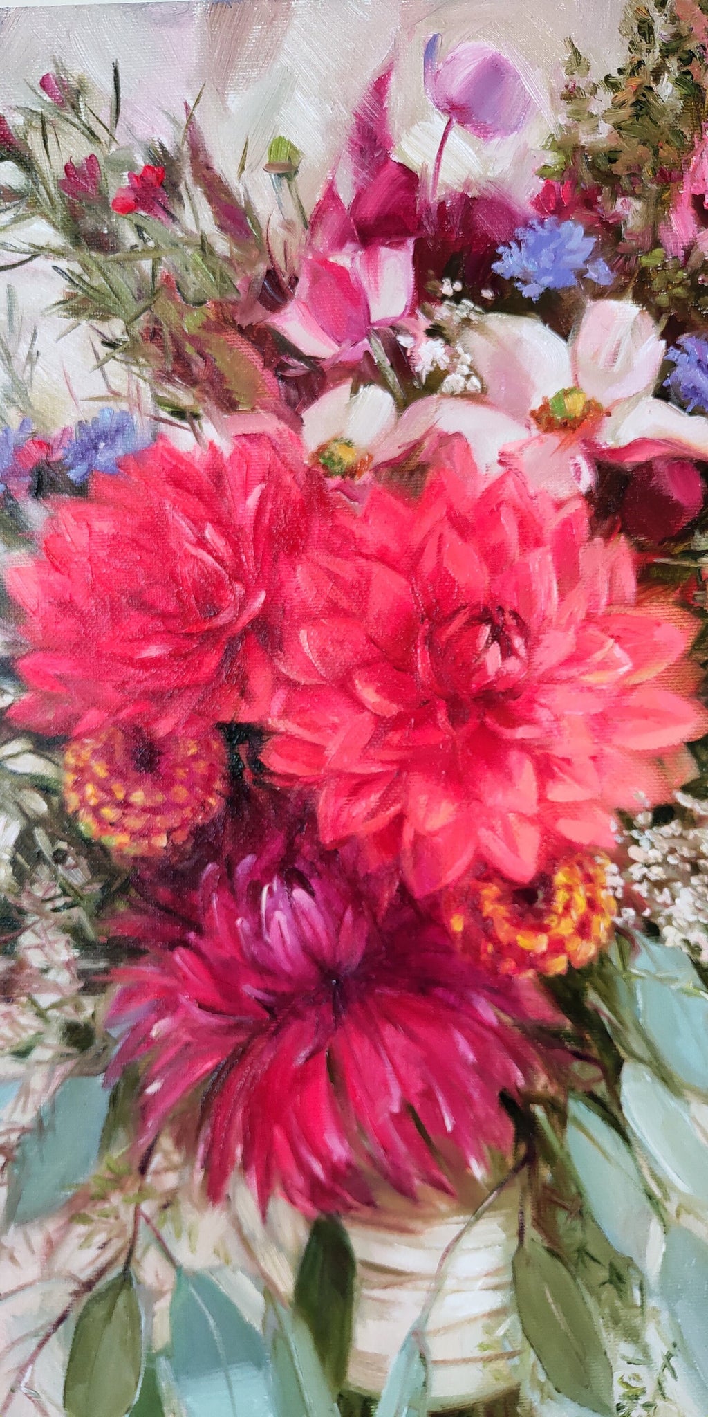 Custom Wedding Bouquet Painting from Photo