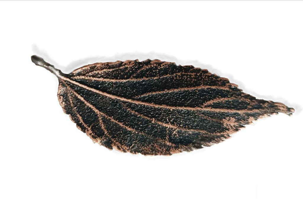 Brooch Copper Natural Ulmus Leaf  — Unique Boho-Style Handmade Jewelry gift for best friend