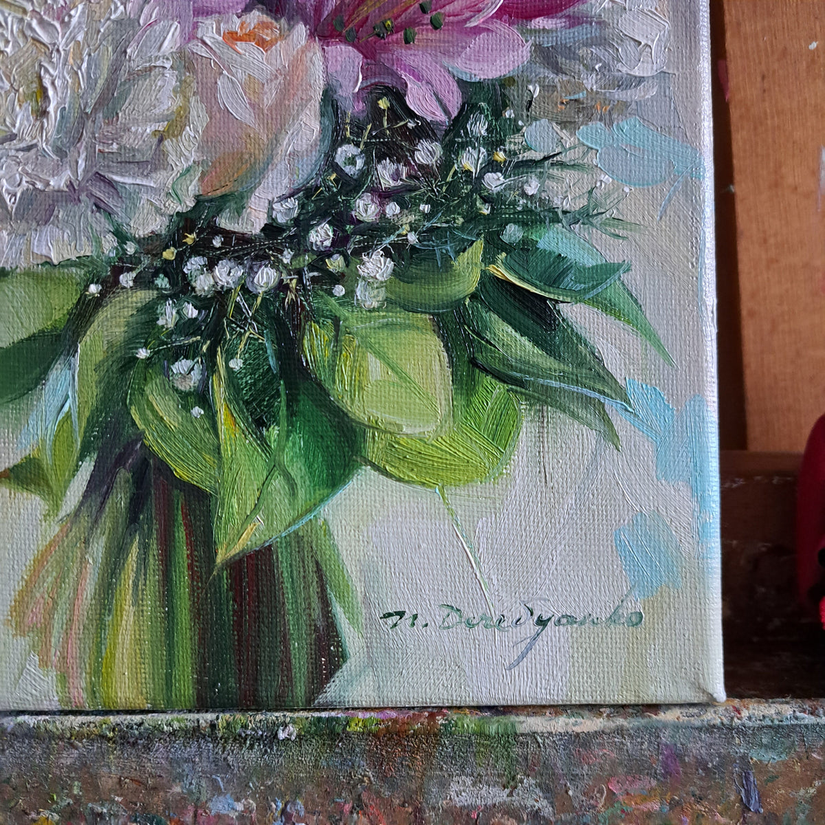 Bridal bouquet painting from photo