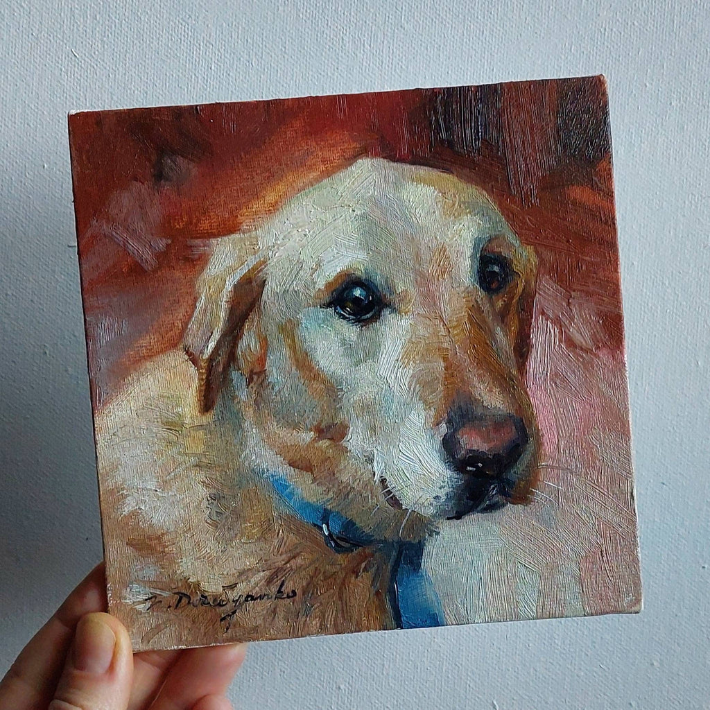 Custom pet portrait dog painting original gift for owners