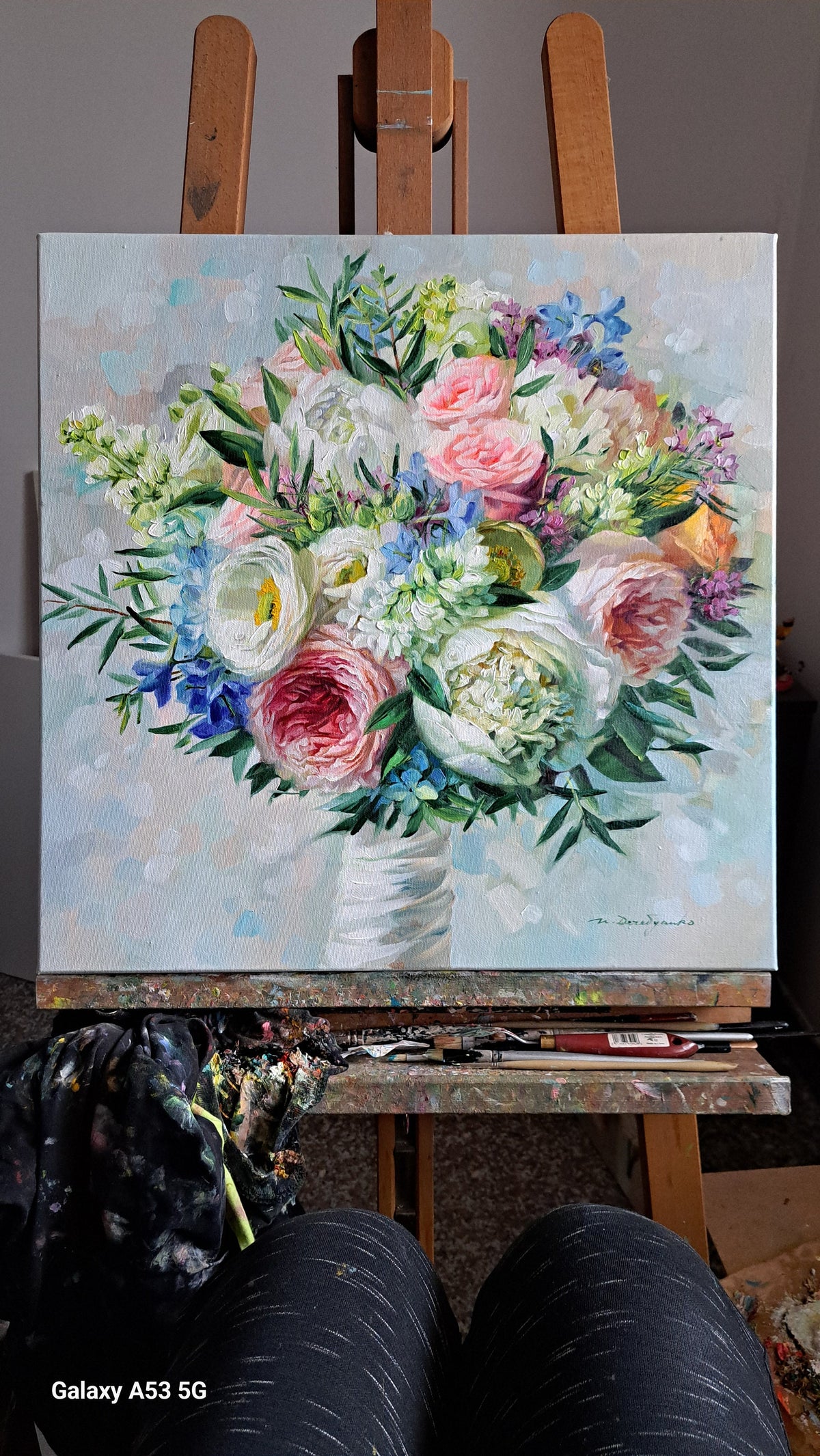 Bridal bouquet painting from photo