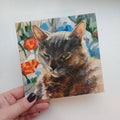 Cat pet portrait painting original, Custom cat painting, Animal portrait from photo