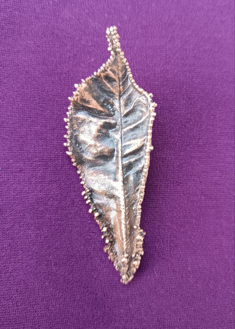 Brooch Electroformed Copper Bay Leaf – Brooch Unique Boho Jewelry, Handmade from a Real Tree Leaf