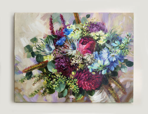 Bridal bouquet painting from photo