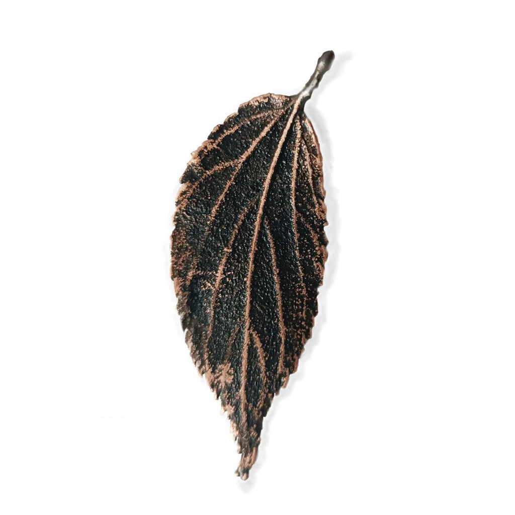 Brooch Copper Natural Ulmus Leaf  — Unique Boho-Style Handmade Jewelry gift for best friend