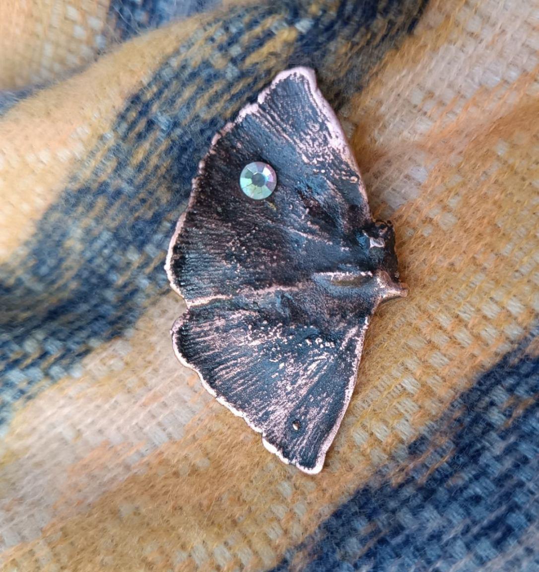 Brooch Copper Natural Ginkgo Leaf  — Unique Boho-Style Handmade Jewelry gift for best friend