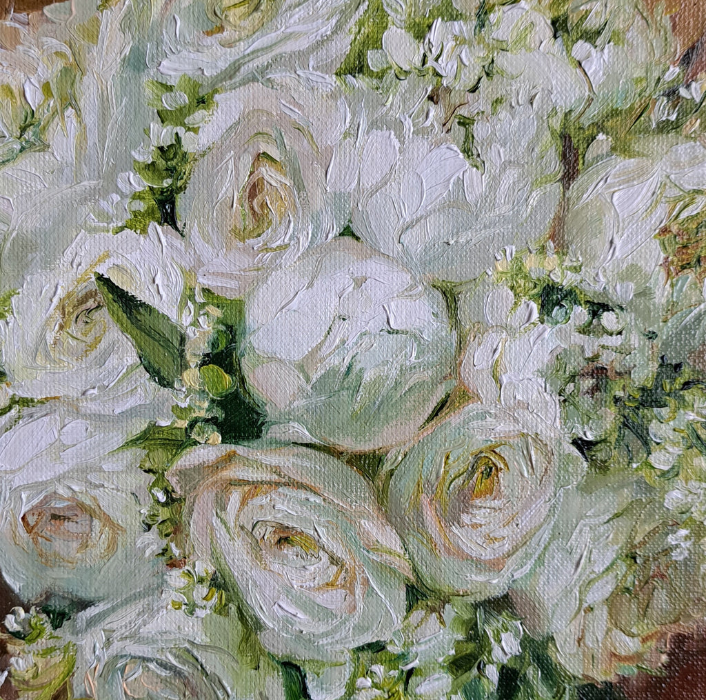 Custom Bridal Bouquet Painting from Photo