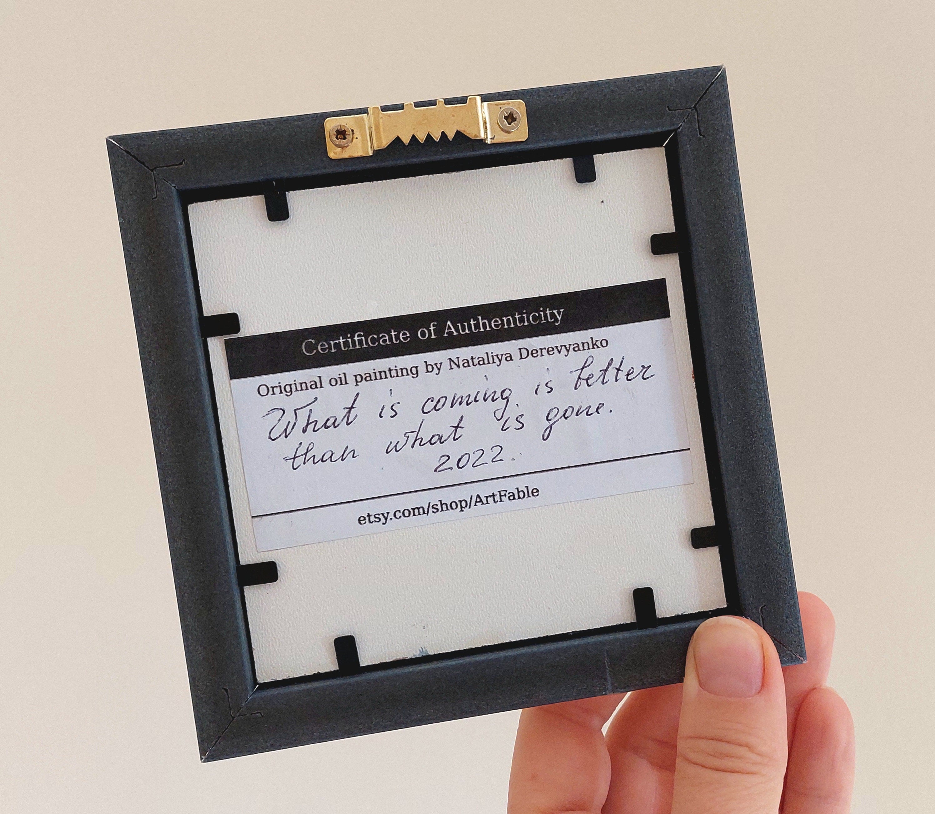 Hummingbird oil painting original 4x4