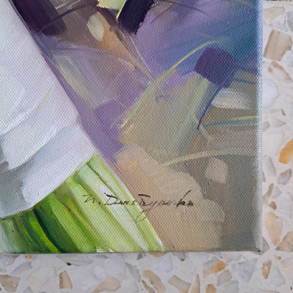 Bridal flower bouquet painting