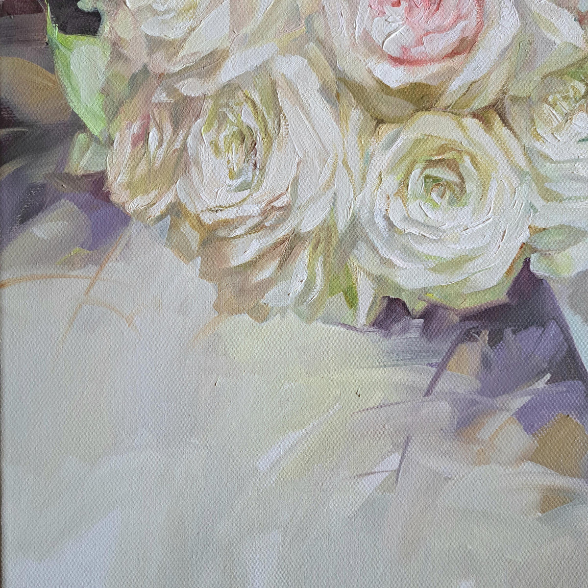 Bridal flower bouquet painting