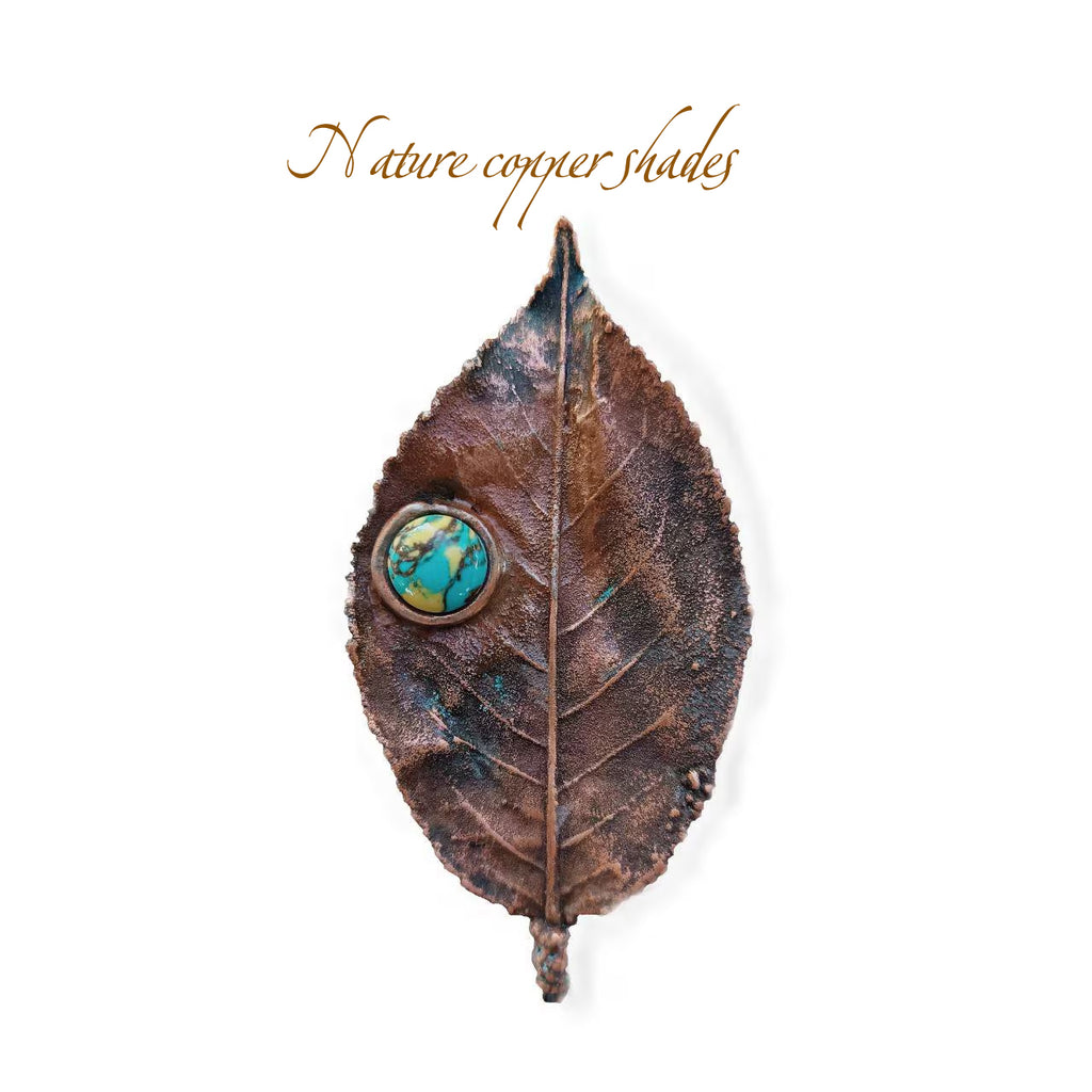 Brooch Poplar Leaf Copper