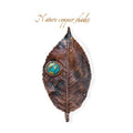Brooch Poplar Leaf Copper