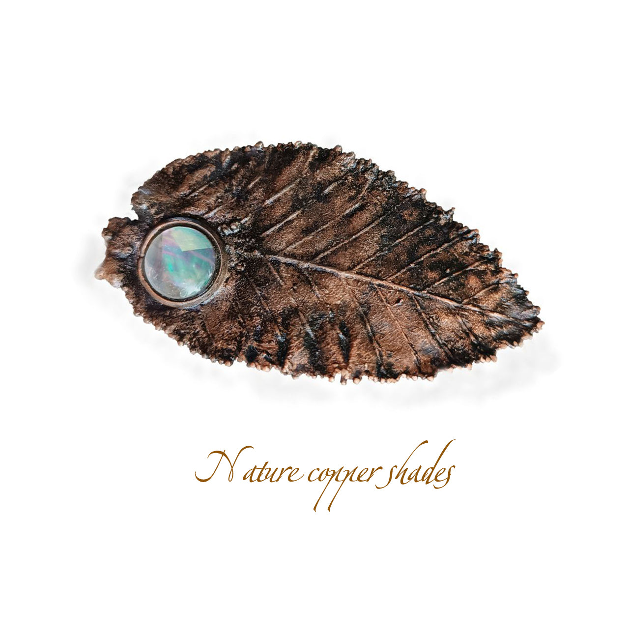 Brooch Leaf Copper