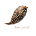 Brooch Electroformed Copper Leaf
