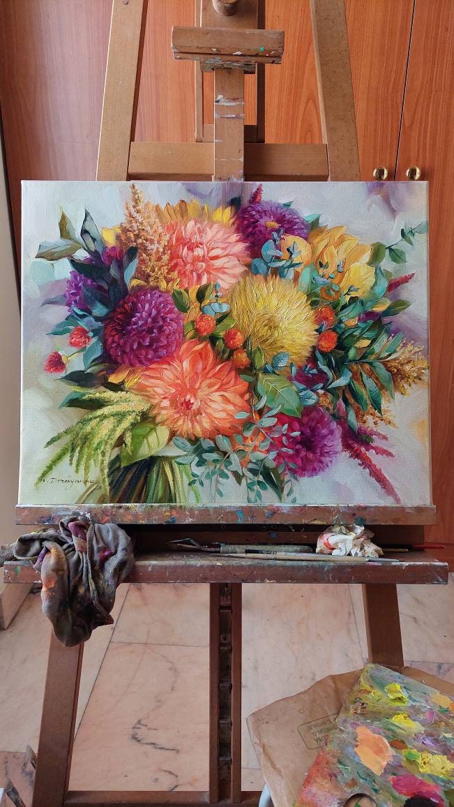 Bridal bouquet painting from photo