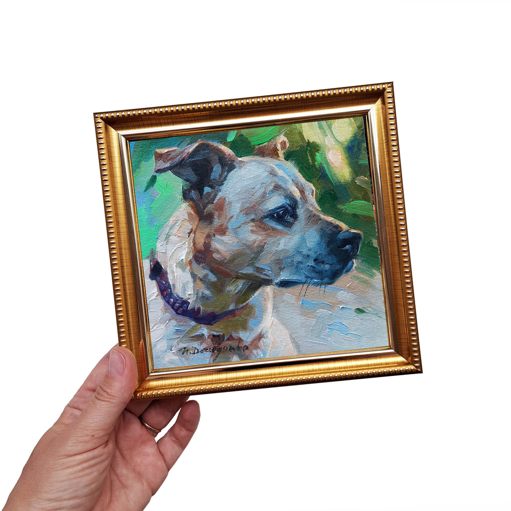 Dog portrait painting original