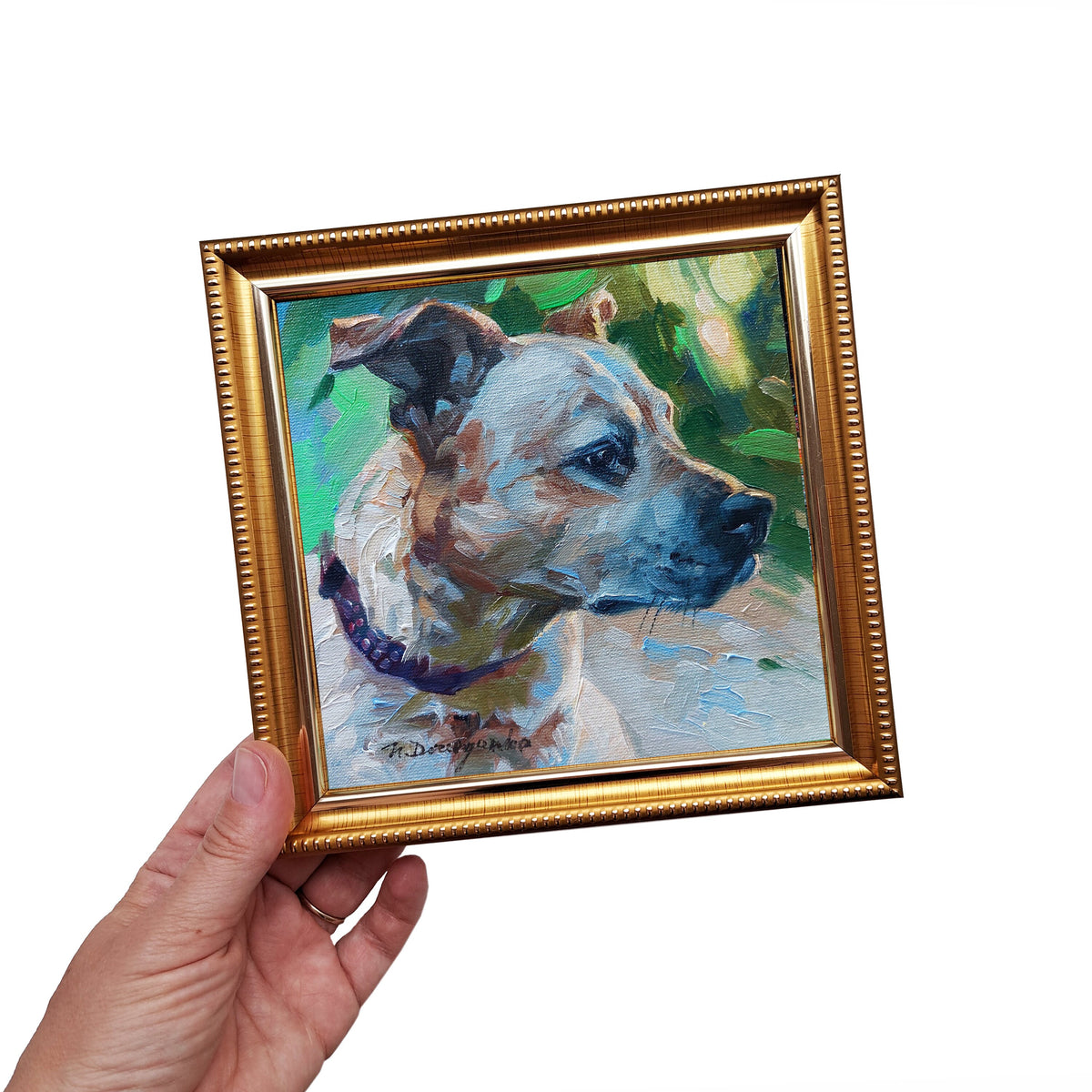 Dog portrait painting original