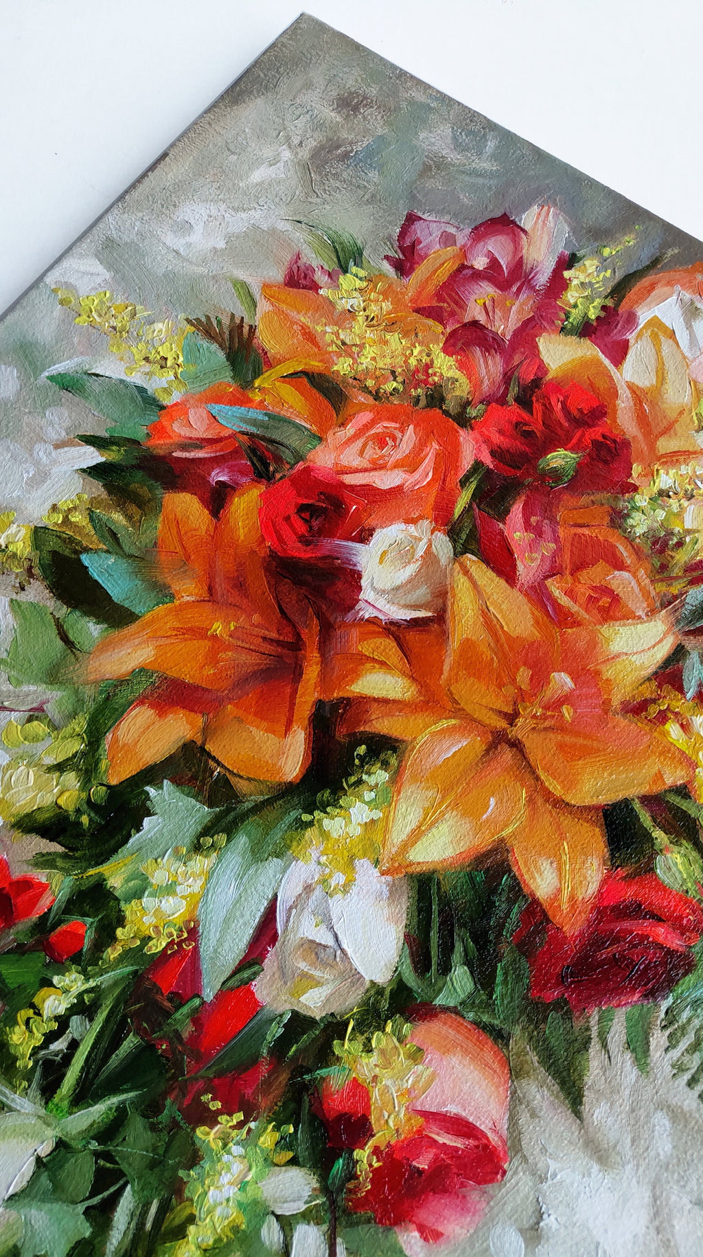 Custom Wedding bouquet painting canvas