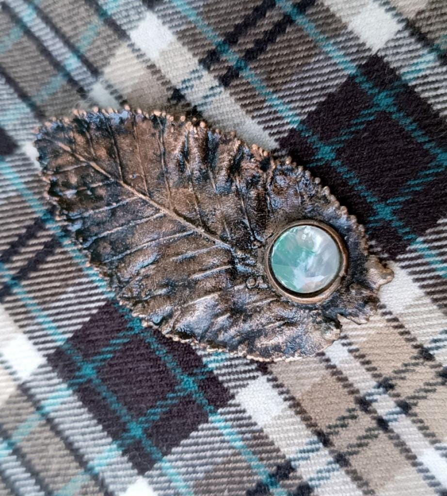 Brooch Leaf Copper