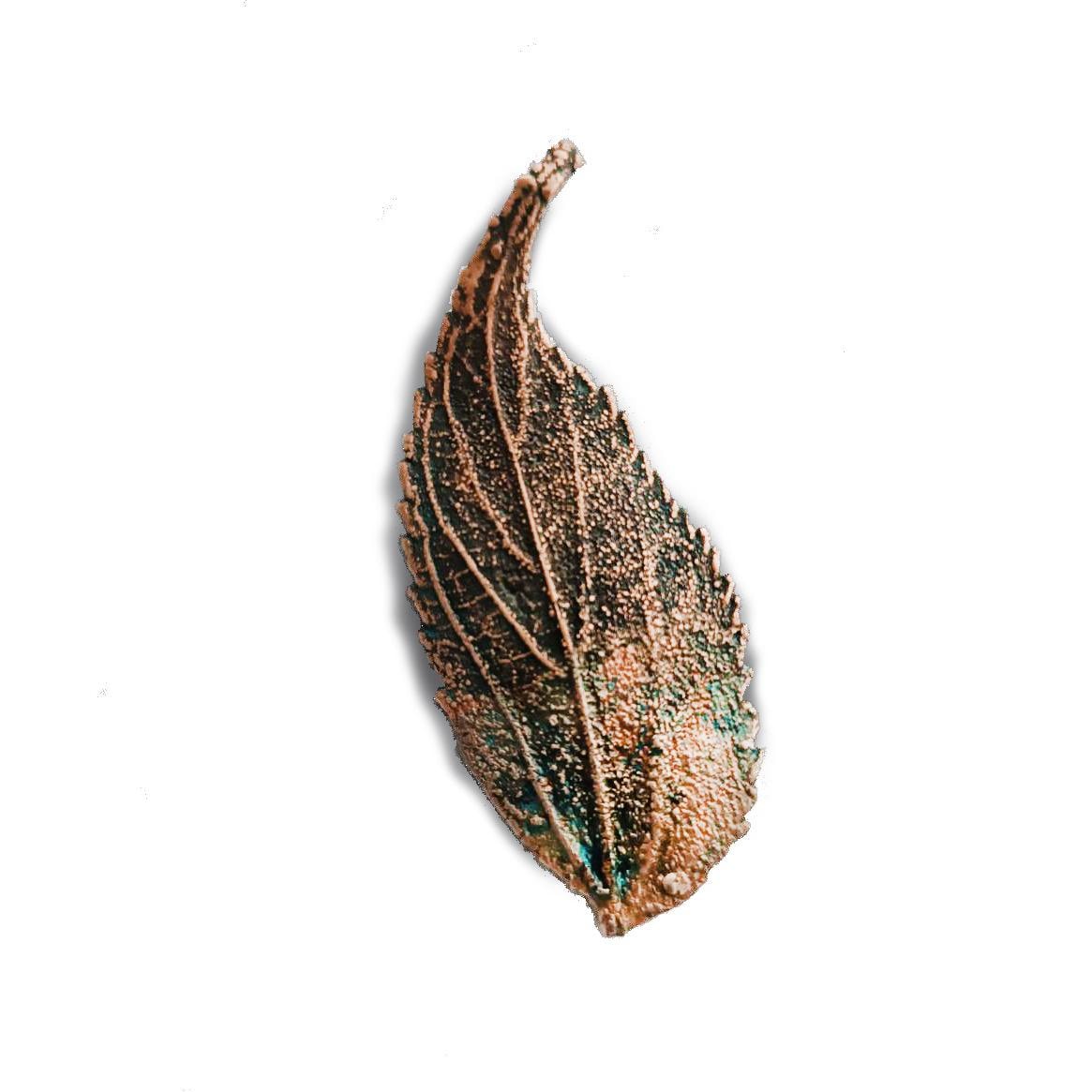 Brooch Electroformed Copper Leaf