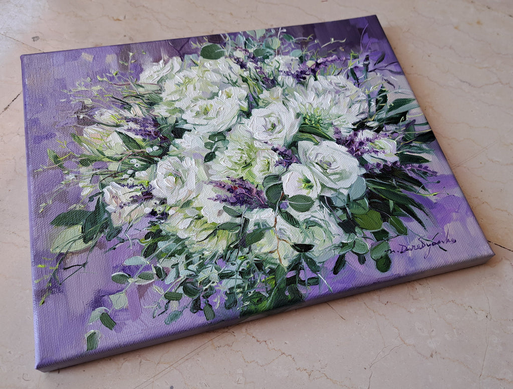 Bridal bouquet painting from photo