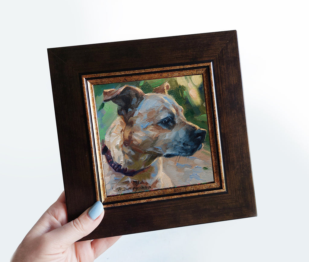 Dog portrait painting original