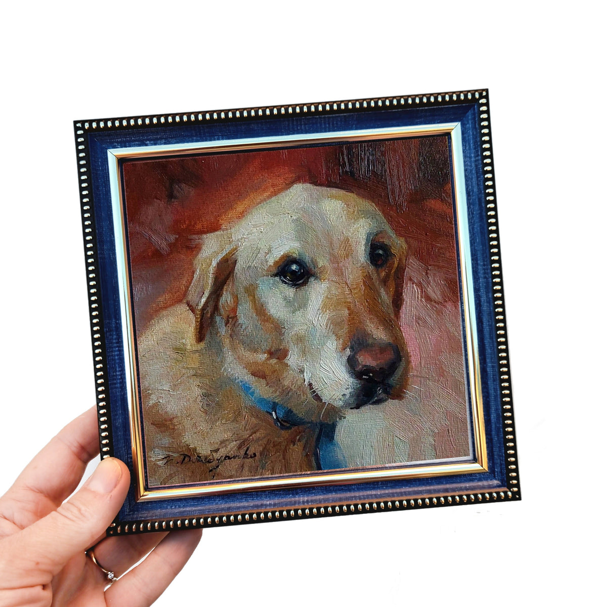 Custom pet portrait dog painting original gift for owners