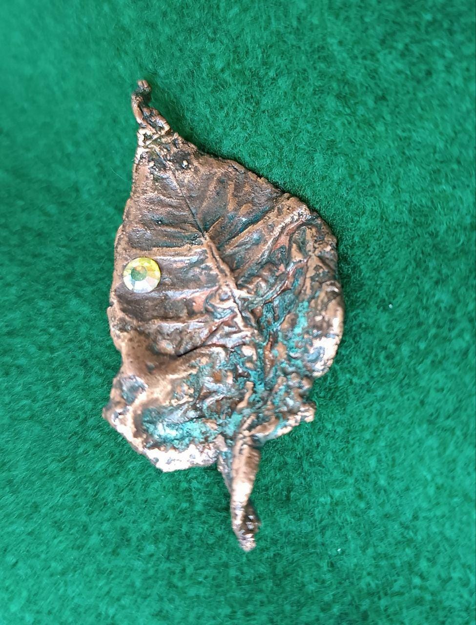 Brooch Electroformed Copper Bay Leaf – Brooch Unique Boho Jewelry, Handmade from a Real Tree Leaf