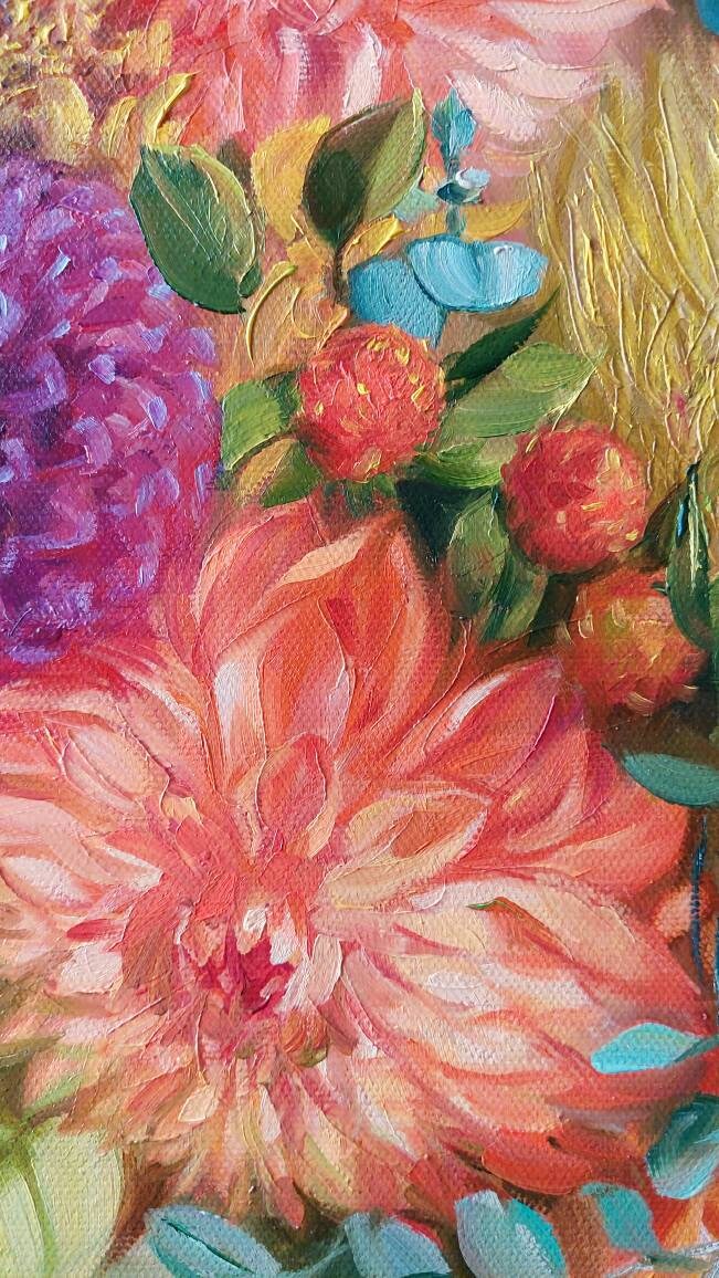 Bridal bouquet painting from photo