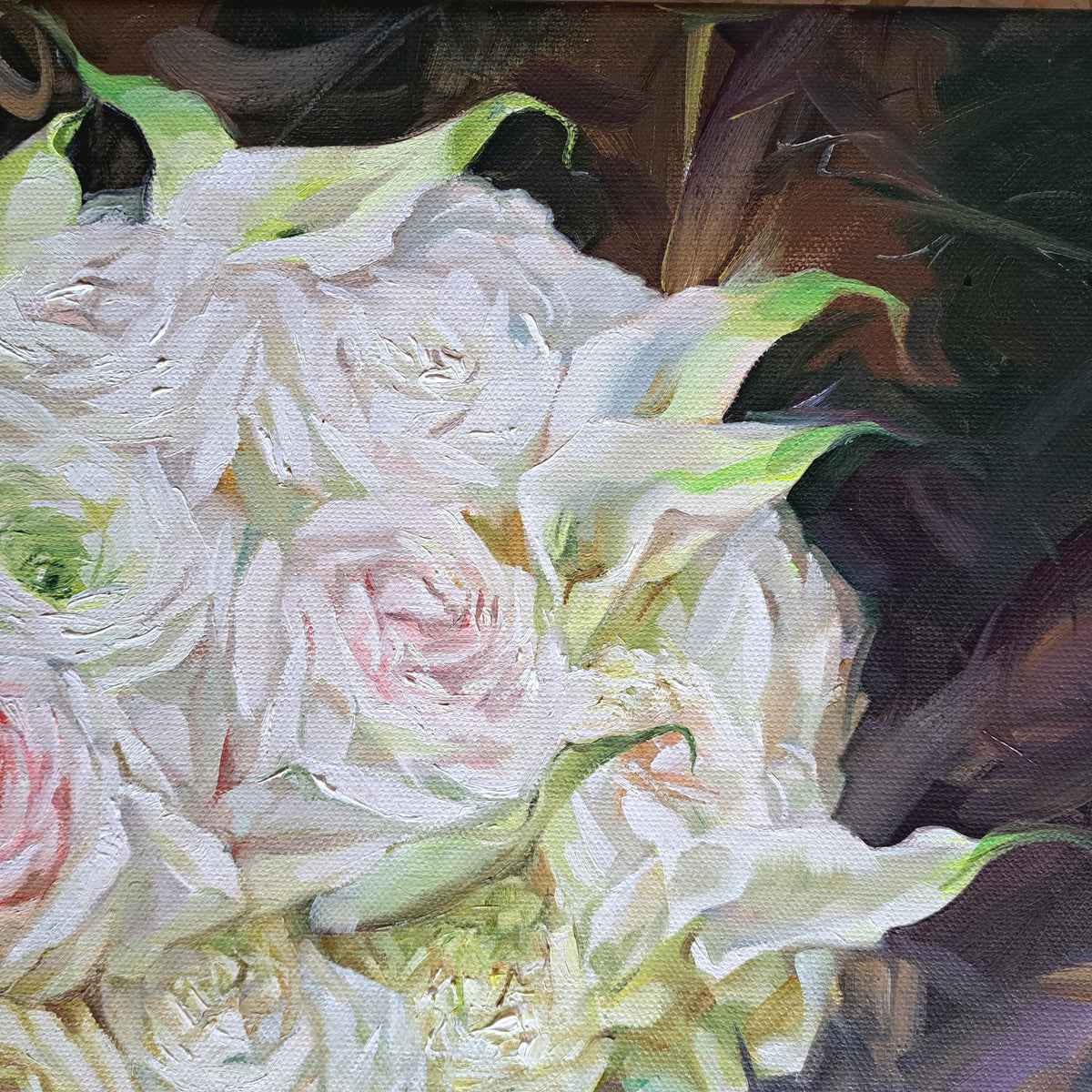 Bridal flower bouquet painting
