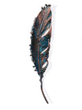 Brooch Copper Pigeon Feather  — Unique Boho-Style Handmade Jewelry gift for best friend 7th anniversary copper wedding traditional