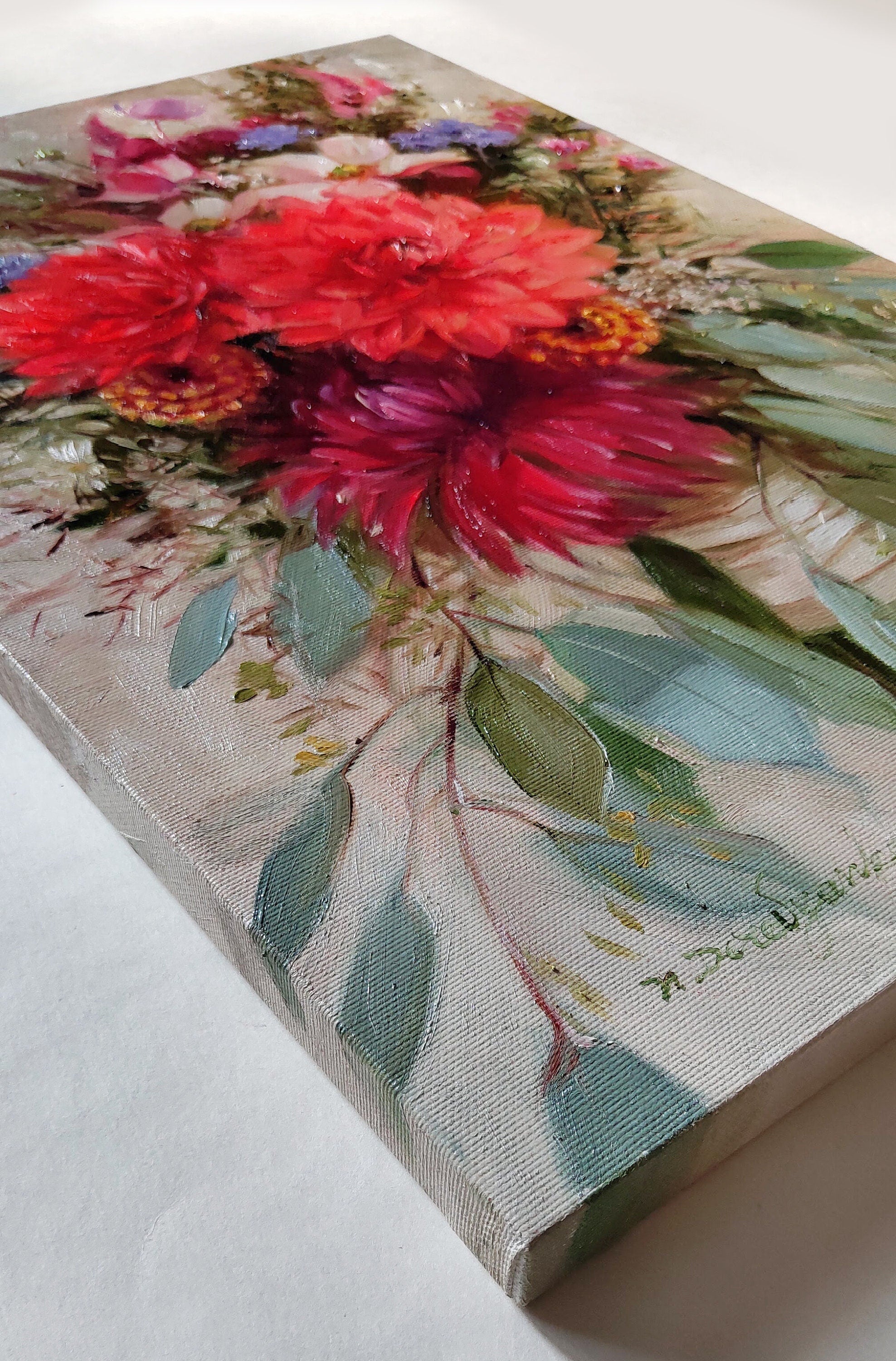 Custom Wedding Bouquet Painting from Photo