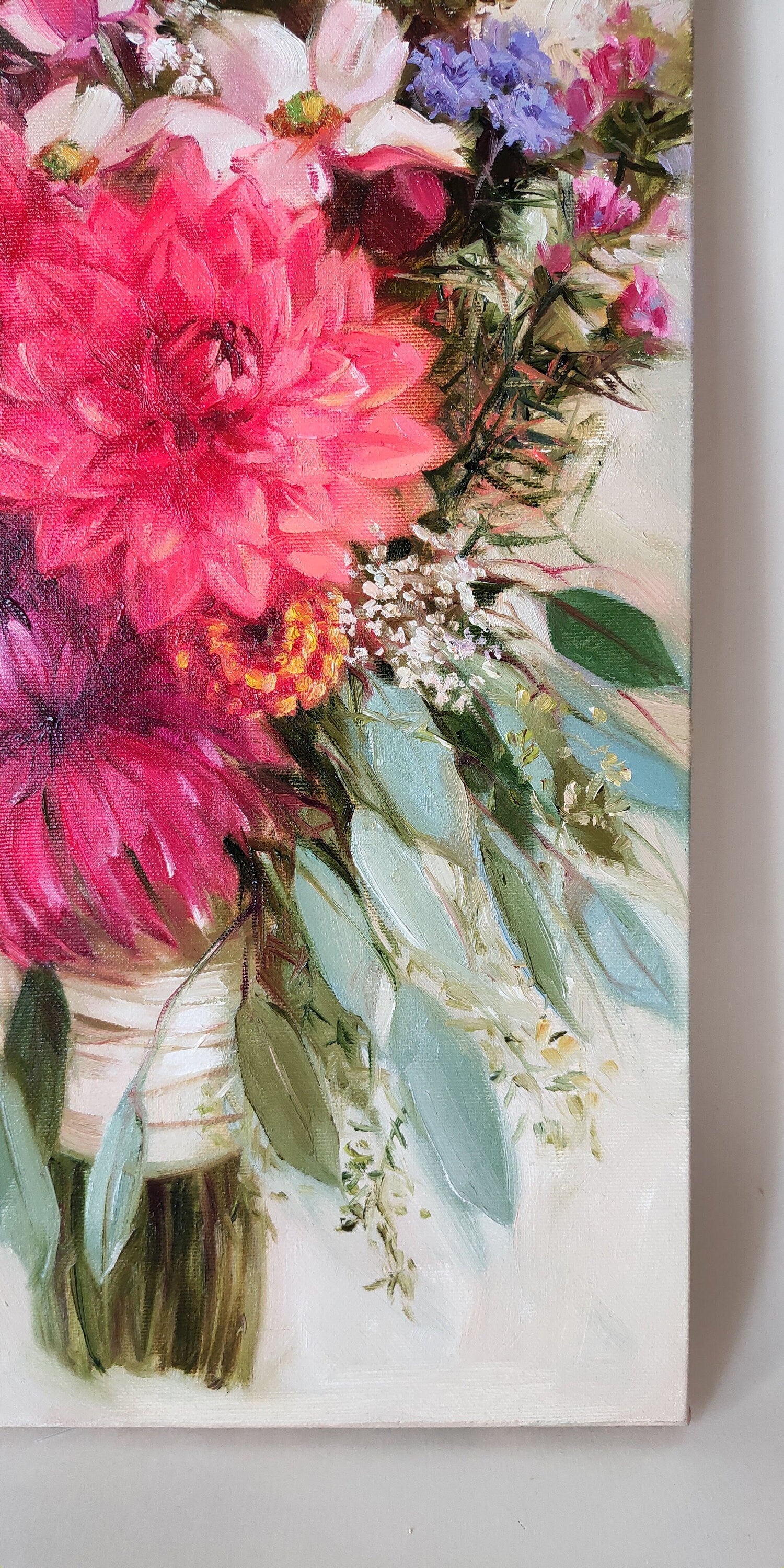 Custom Wedding Bouquet Painting from Photo