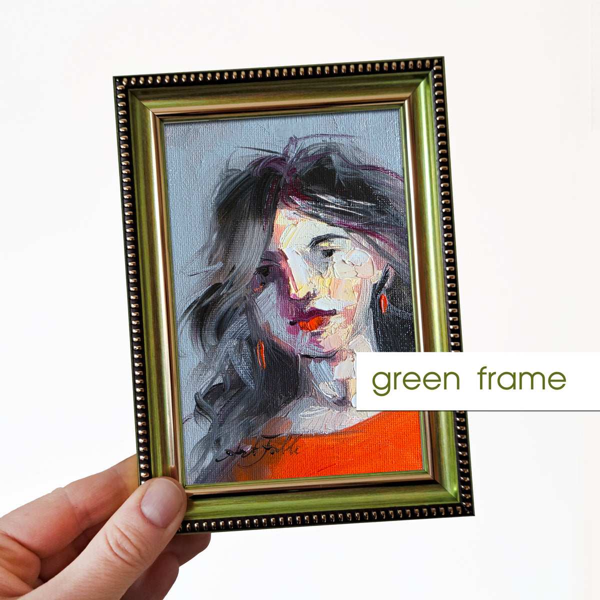 Abstract Person Oil Painting Original 4x6 inch