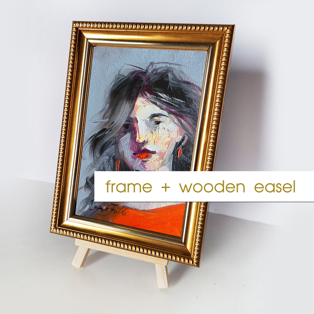 Abstract Person Oil Painting Original 4x6 inch